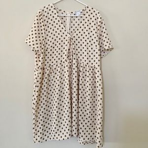 Cream Flower Print Dress